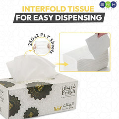 Fresh King Facial Tissue 500 Sheets 2 Ply Soft Strong 5 Boxes - SNH Packing