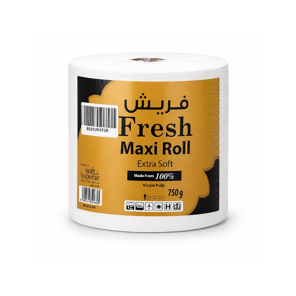 Fresh Maxi Roll 2 Ply Embossed Tissue 600G to 1KG Soft Absorbent - SNH Packing