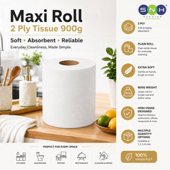 Fresh Maxi Roll 2 Ply Embossed Tissue 600G to 1KG Soft Absorbent - SNH Packing