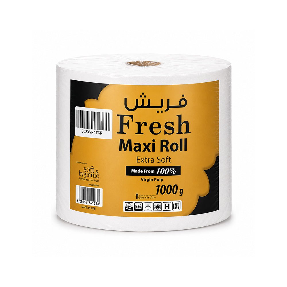 Fresh Maxi Roll 2 Ply Embossed Tissue 600G to 1KG Soft Absorbent - SNH Packing