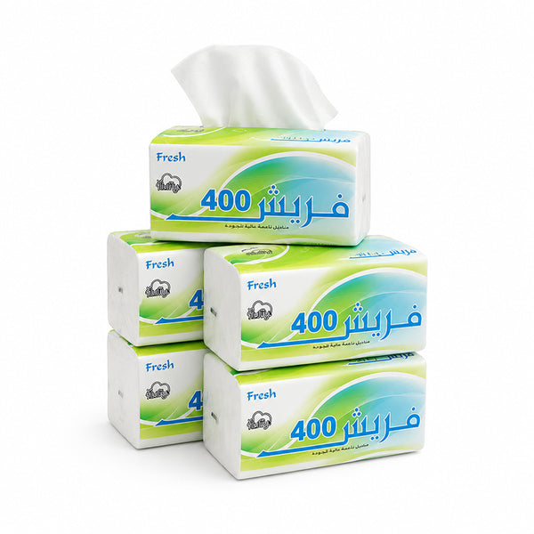 SNH Fresh nylon tissue 400 sheets facial tissue pack UAE