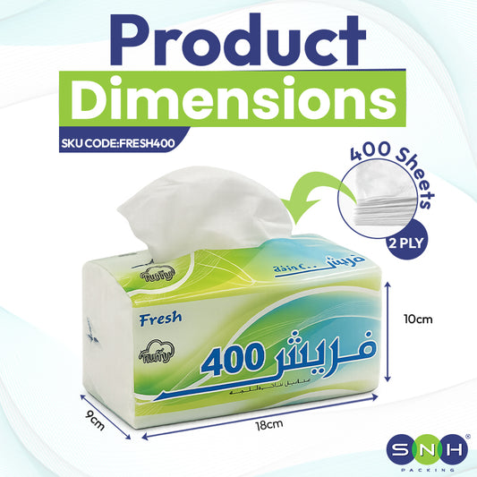SNH Fresh nylon tissue 400 sheets soft paper tissue UAE