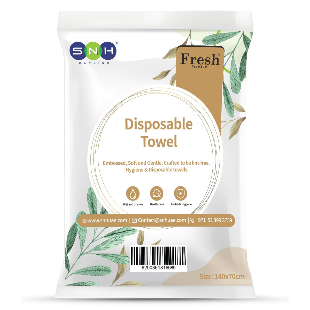 Fresh Premium Disposable Towel – 140x70cm | 1x250 PCS | Soft, Hygienic & Multi - Purpose - SNH Packing
