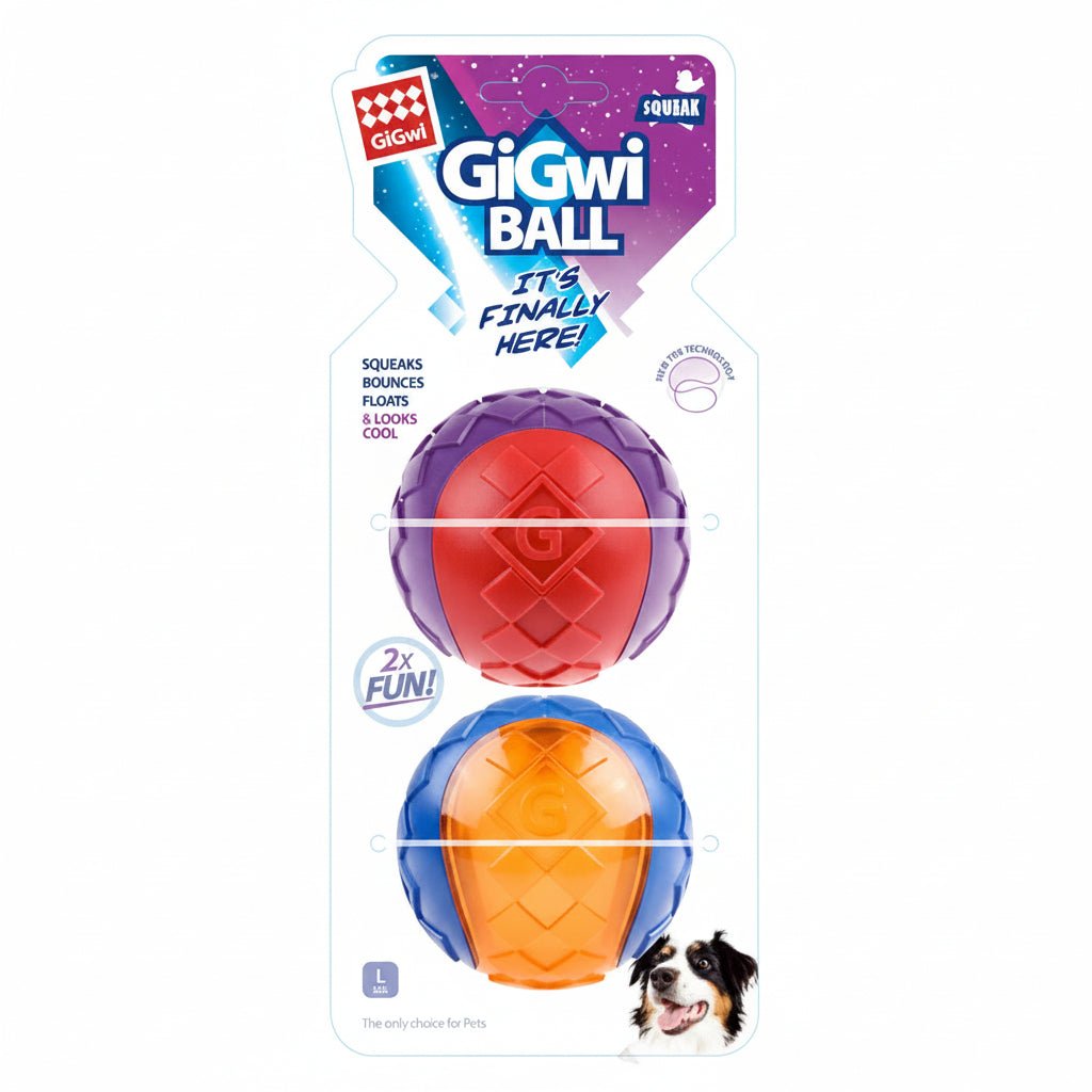 GiGwi Ball Squeaker (Large) – 2pk - SNH Packing