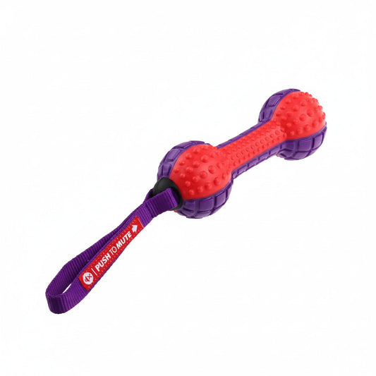 GiGwi Dumbell â€˜Push To Muteâ€™ â€“ Red/Purple - SNH Packing
