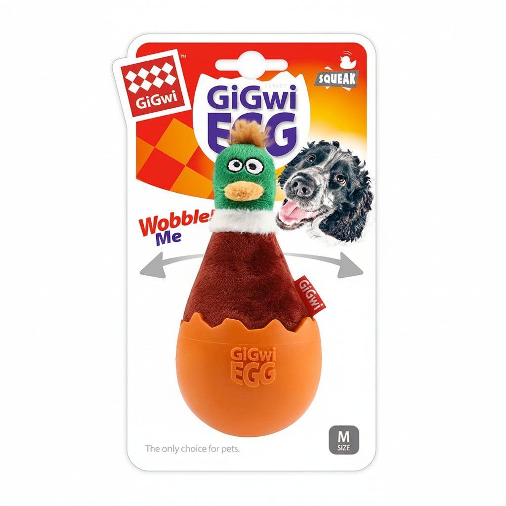 GiGwi EGG Wobble Fun Brown Duck â€“ Medium - SNH Packing