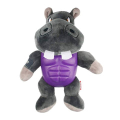 Gigwi I'm Hero Armor Hippo TPR Plush with Squeaker Dog Toy - SNH Packing