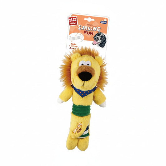 GIGWI Shaking Fun Plush Toy Lion With Squeaker Inside - SNH Packing