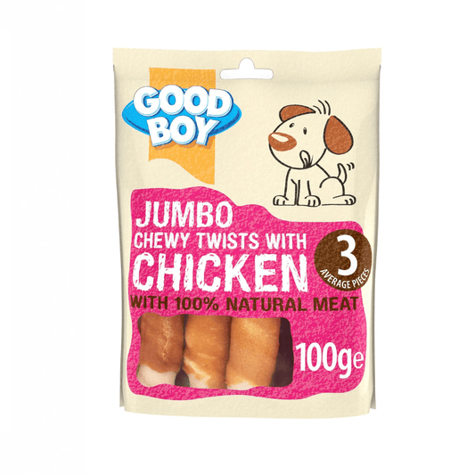 GOOD BOY Armitage Jumbo Chicken Chewy Twists - 100G - SNH Packing