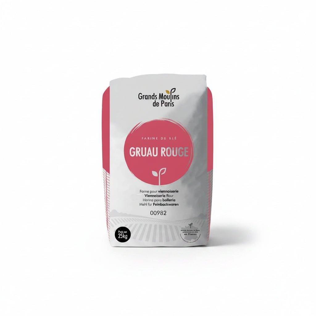 Grands Moulins de Paris Gruau Rouge T45 Wheat Flour for Croissants - 25KG - SNH Packing