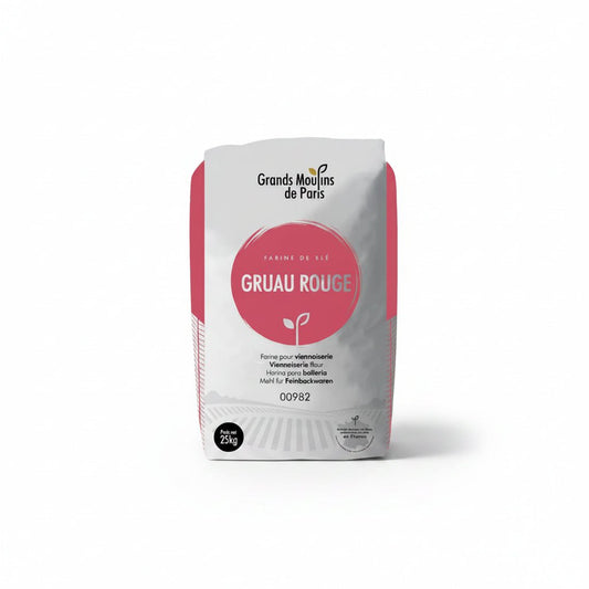 Grands Moulins de Paris Gruau Rouge T45 Wheat Flour for Croissants - 25KG - SNH Packing