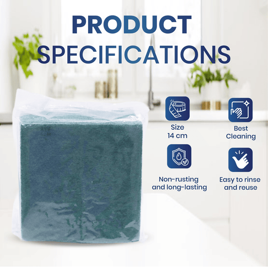 Green Scouring Pad 14cm Heavy Duty Kitchen Scrub - SNH Packing