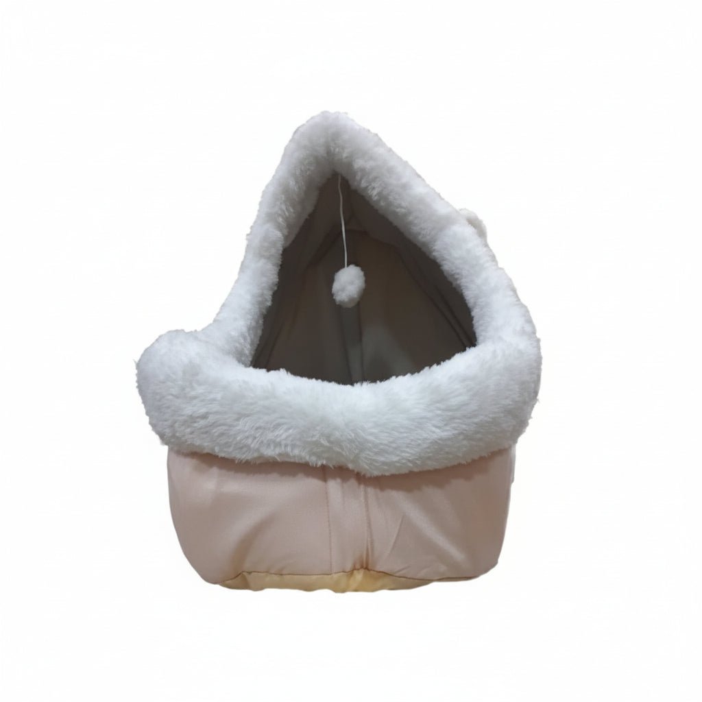 Grizzly Cat Cave Pink Plush + Cotton Pink Cat Bed - Large 45 x 45 x40cm - SNH Packing