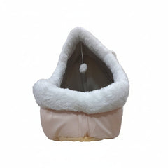 Grizzly Cat Cave Pink Plush + Cotton Pink Cat Bed - Large 45 x 45 x40cm - SNH Packing