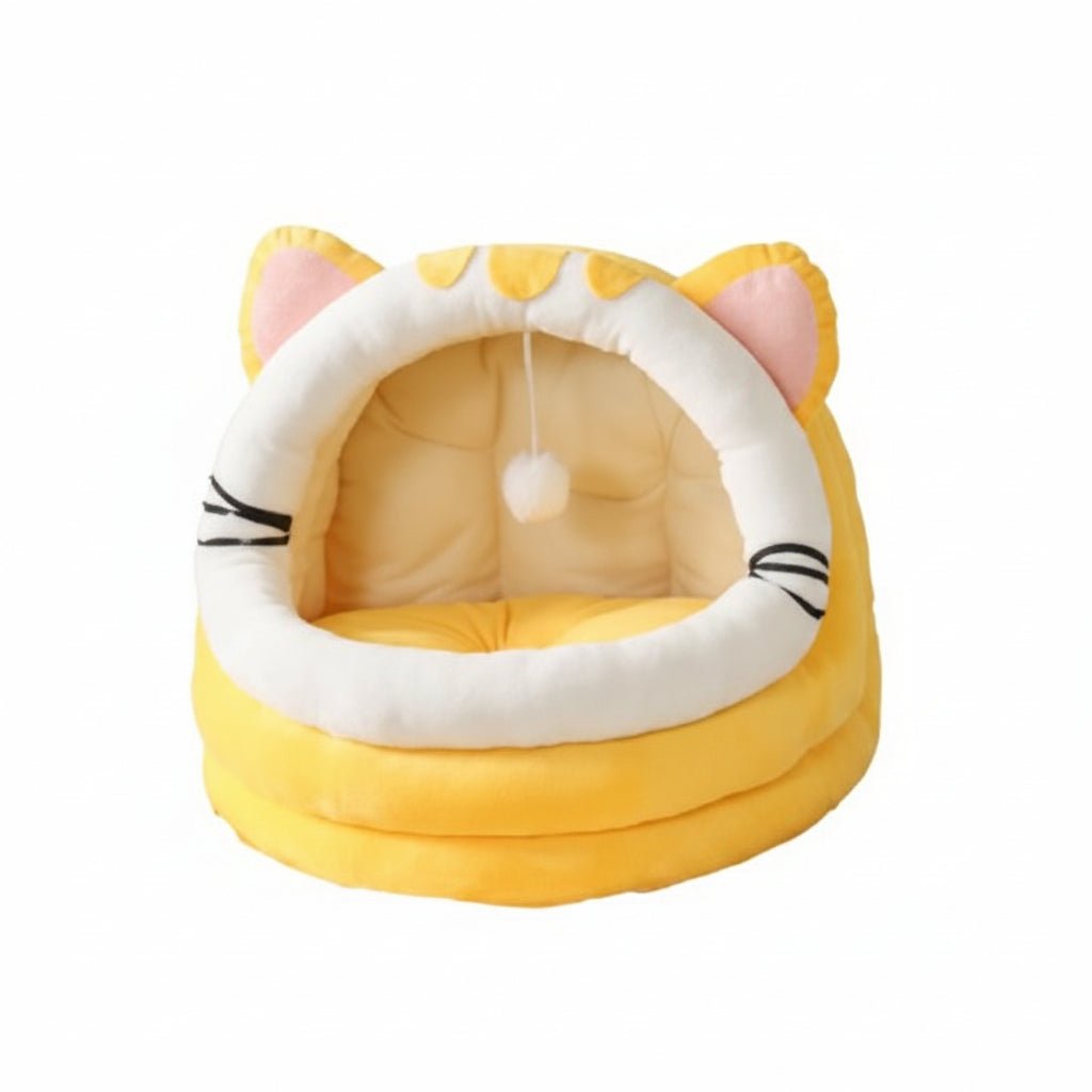 Grizzly Kitty Cat Crib Orange Arctic fleece Orange Cat Bed - Large - 50 x 50cm - SNH Packing