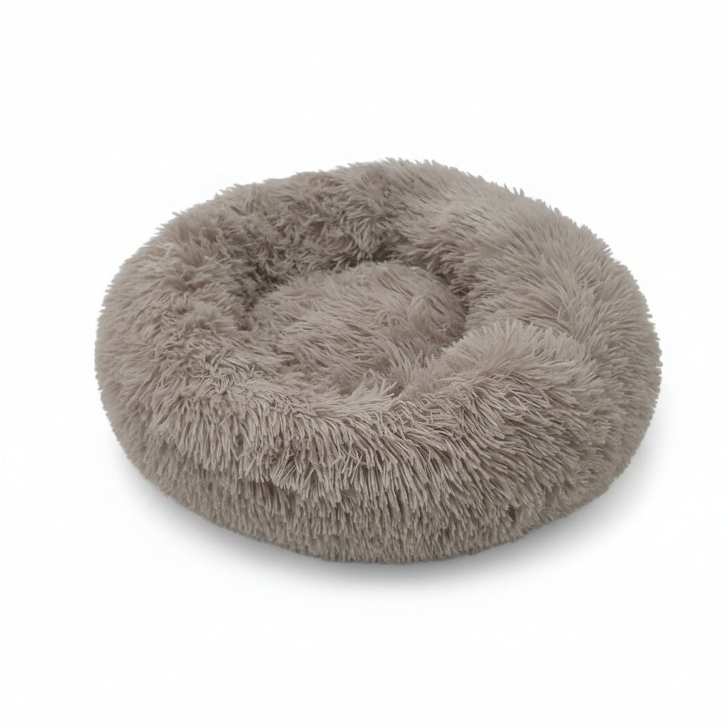 Grizzly Velor Plush Round Bed Beige Large - 71 x 20cm - SNH Packing