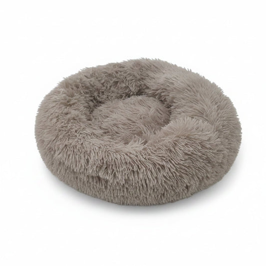 Grizzly Velor Plush Round Bed Beige Large - 71 x 20cm - SNH Packing