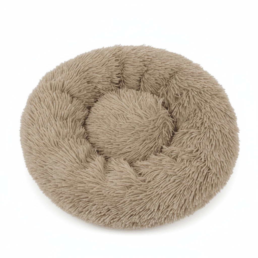 Grizzly Velor Plush Round Bed Beige Pink Large- 71 x 20cm - SNH Packing