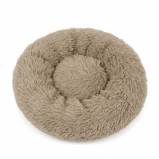 Grizzly Velor Plush Round Bed Beige Pink Large- 71 x 20cm - SNH Packing