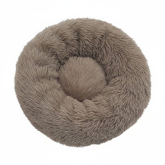 Grizzly Velor Plush Round Bed Dark Beige Large - 71 x 20cm - SNH Packing
