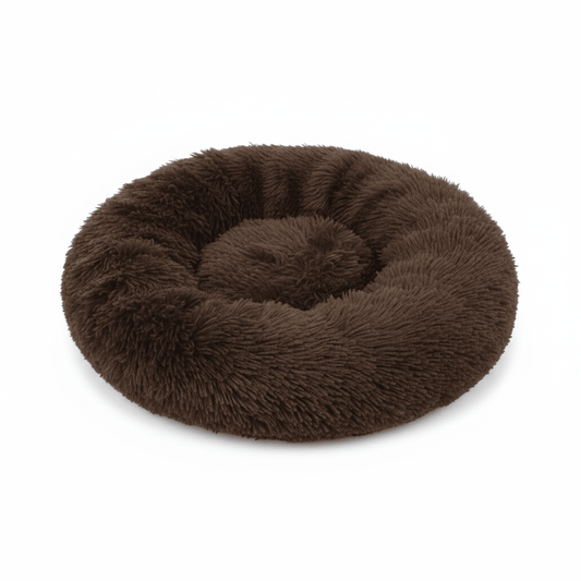 Grizzly Velor Plush Round Bed Dark Brown Large - 71 x 20cm - SNH Packing