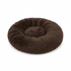Grizzly Velor Plush Round Bed Dark Brown Large - 71 x 20cm - SNH Packing