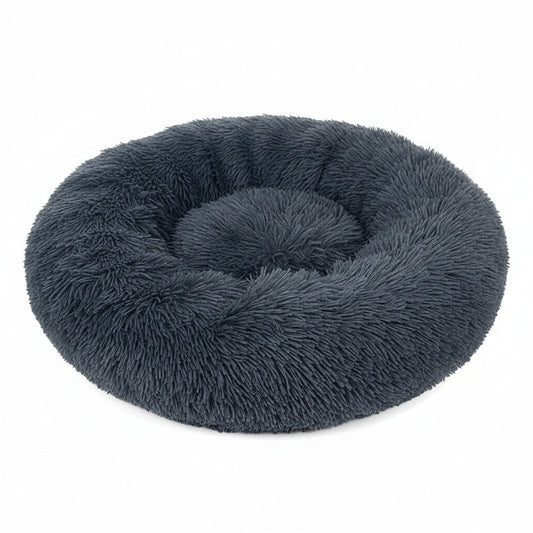 Grizzly Velor Plush Round Bed Dark Grey Large - 71 x 20cm - SNH Packing