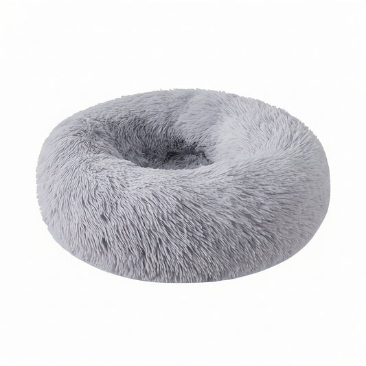 Grizzly Velor Plush Round Bed Grey Large - 71 x 20cm - SNH Packing