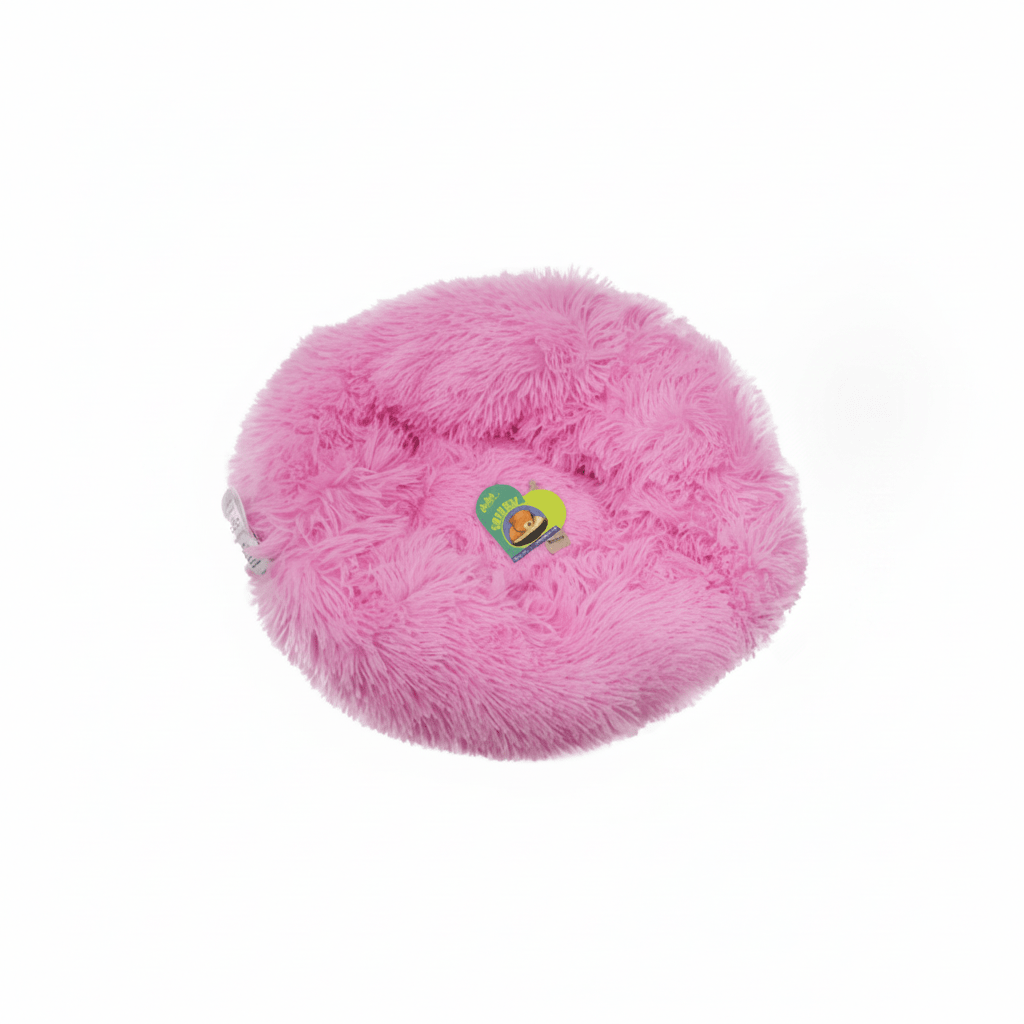 Grizzly Velor Plush Round Bed Pink Large - 71 x 20cm - SNH Packing