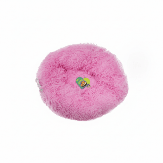 Grizzly Velor Plush Round Bed Pink Large - 71 x 20cm - SNH Packing