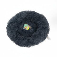 Grizzly Velor Round Plush Dark Grey Dog Bed Small - 50 x 15cm - SNH Packing