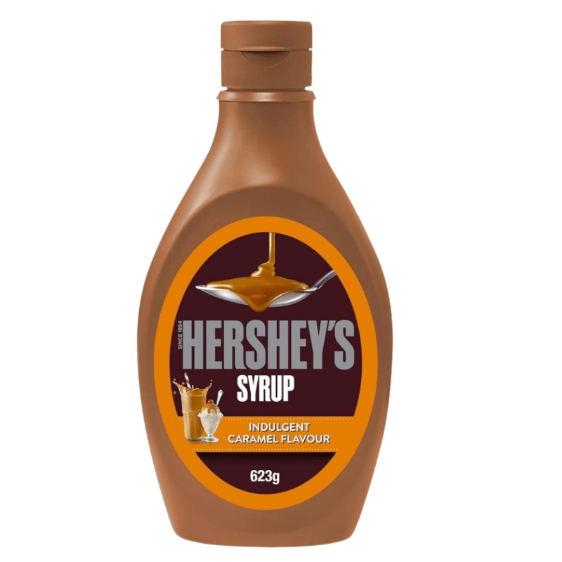 Hershey's Caramel Syrup for Baking, Easy Squeeze Bottle, 623 gm - SNH Packing