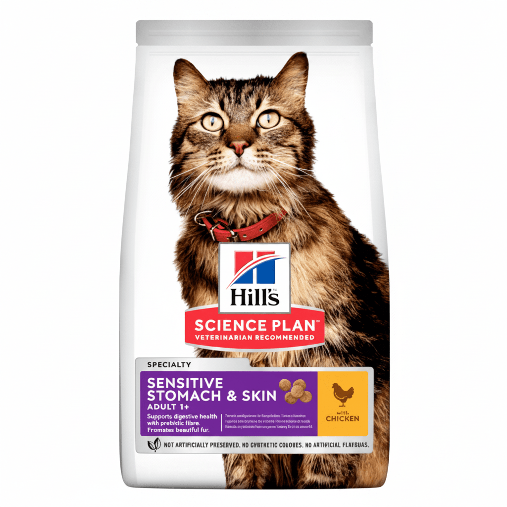 Hillâ€™s Science Plan Sensitive Stomach & Skin Adult Cat Food with Chicken (7kg) - SNH Packing