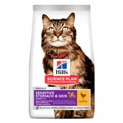 Hillâ€™s Science Plan Sensitive Stomach & Skin Adult Cat Food with Chicken (7kg) - SNH Packing