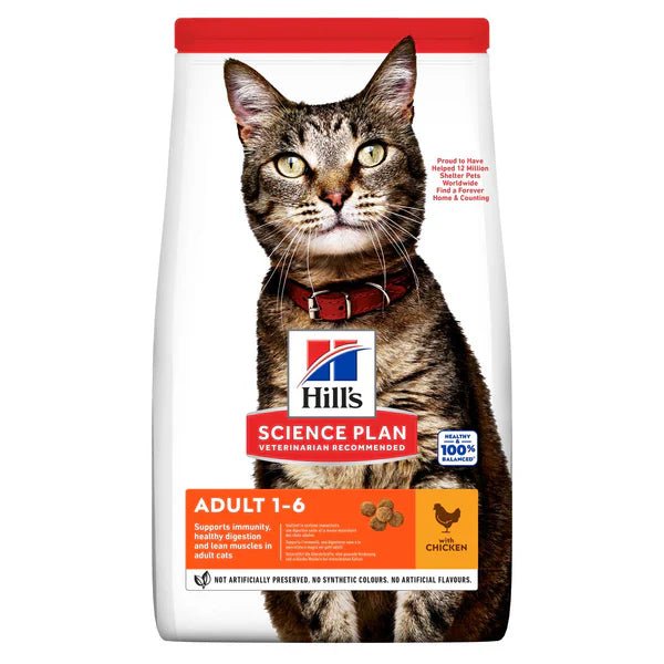 Hills Science Plan Adult Cat Food With Chicken 3KG - SNH Packing