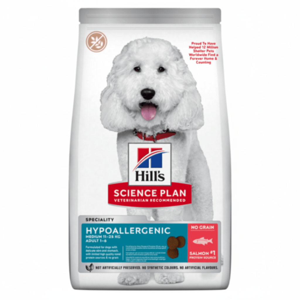 Hill’s Science Plan Hypoallergenic Medium Breed Adult Dry Dog Food with Salmon (2.5kg) - SNH Packing