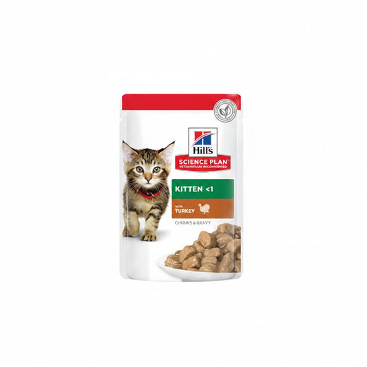 Hill's Science Plan Tender Chunks & Gravy Kitten Turkey Pouch 85G - SNH Packing