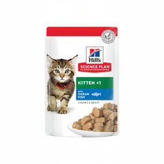 Hill's Science Plan Tender Chunks & Gravy Kitten with OCEANFISH Pouches 85G - SNH Packing