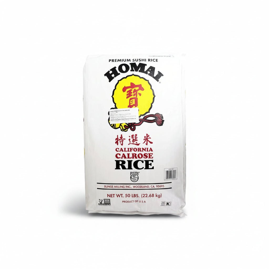Homai Medium Grain Calrose Rice 22.68KG Bag (Product of USA) - SNH Packing