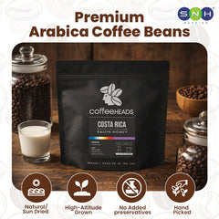 Coffeeheads Costa Rica Raisin Honey  Specialty Arabica Coffee Beans (Honey Process)