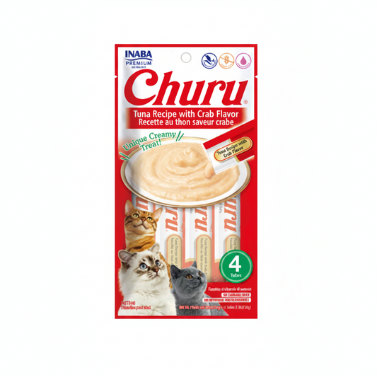 Inaba Churu Tuna Recipe with Crab Flavor 4PCS/PK – 56g