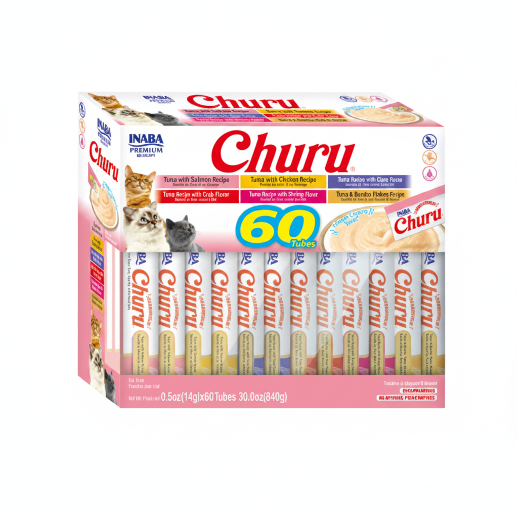 Inaba Churu Tuna Seafood Variety Box 60PCS/PK - 840g