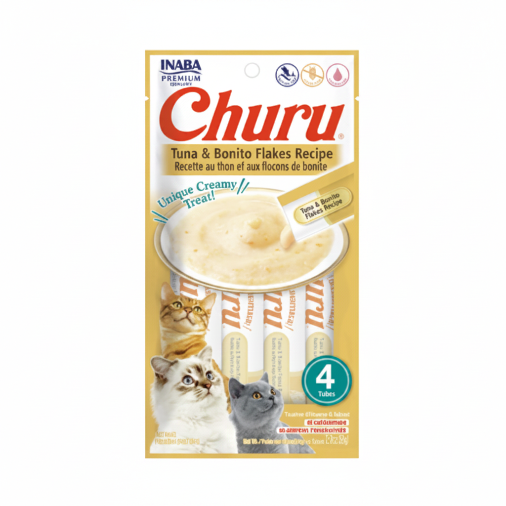 Inaba Churu Tuna with Bonito Flakes Recipe 4PCS/PK – 56g