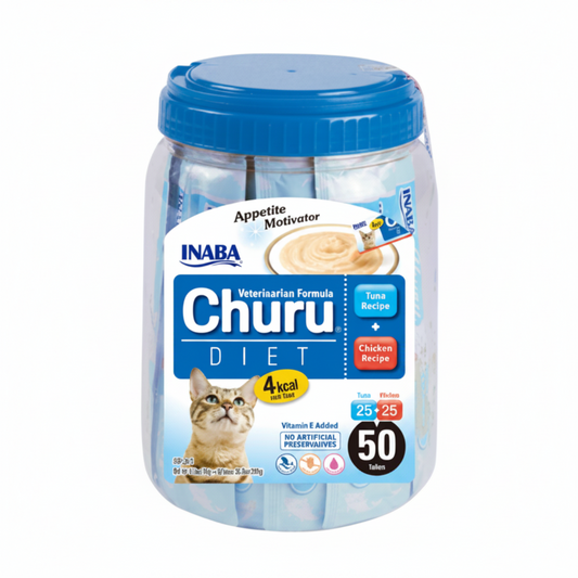 Inaba Churu Diet Tuna Recipe + Chicken Recipe - 50 Tubes/Pk