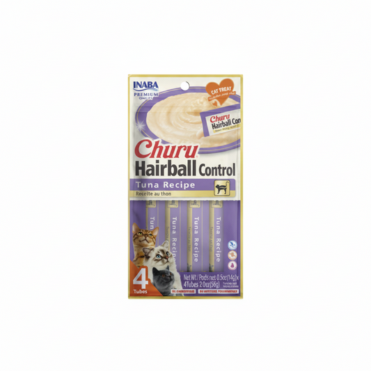 Inaba Churu Hairball Control- Tuna Recipe 4PCS/PK – 56g