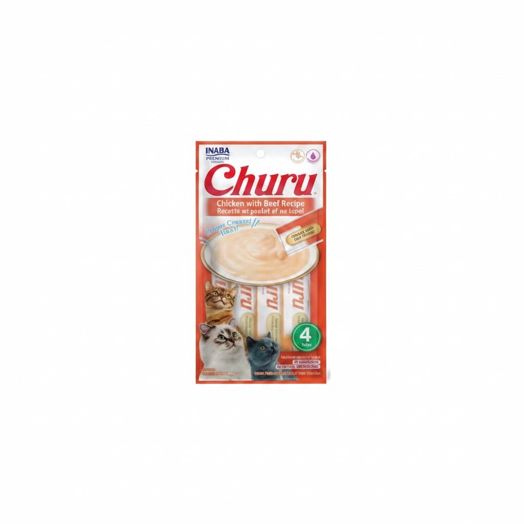 Inaba Churu Chicken with Beef Recipe 4PCS/PK – 56g - SNH Packing