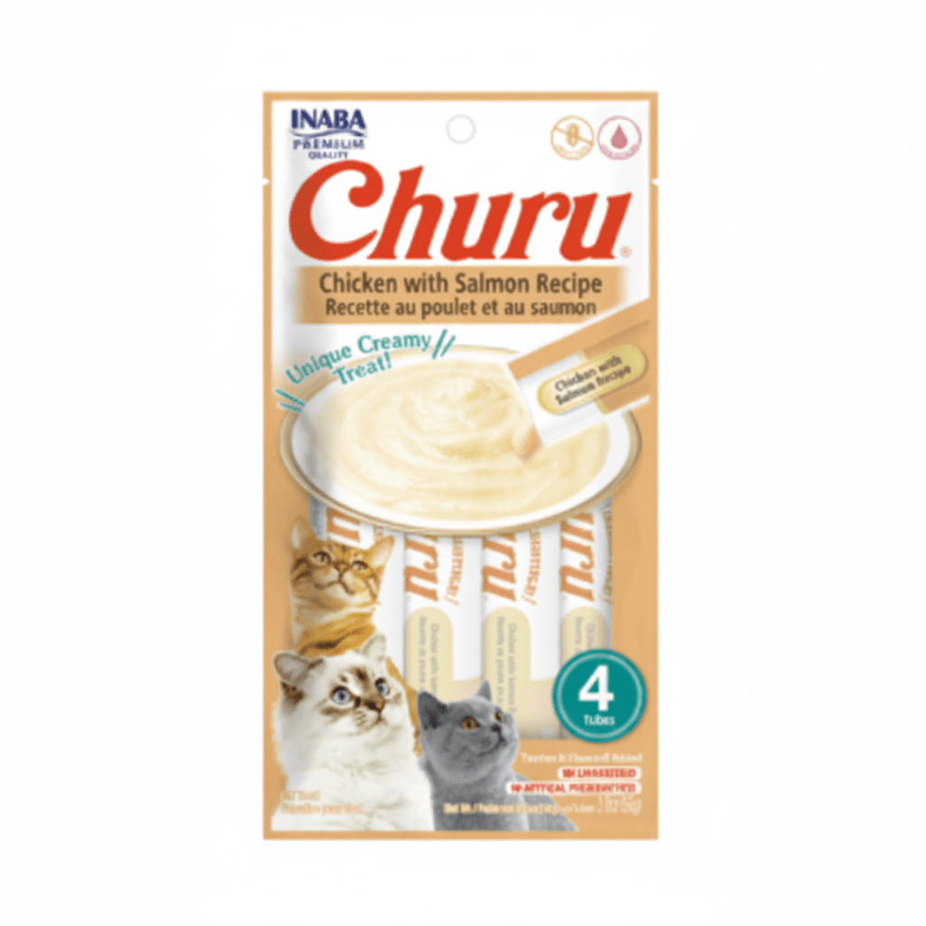 Inaba Churu Chicken with Salmon Recipe 4PCS/PK – 56g - SNH Packing