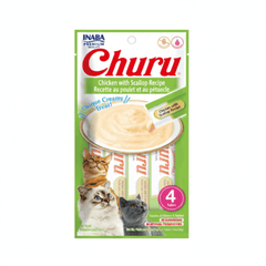 Inaba Churu Chicken with Scallop Recipe 4PCS/PK – 56g - SNH Packing