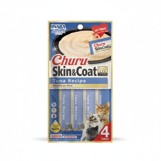 Inaba Churu Skin & Coat- Tuna Recipe 4PCS/PK – 56g - SNH Packing