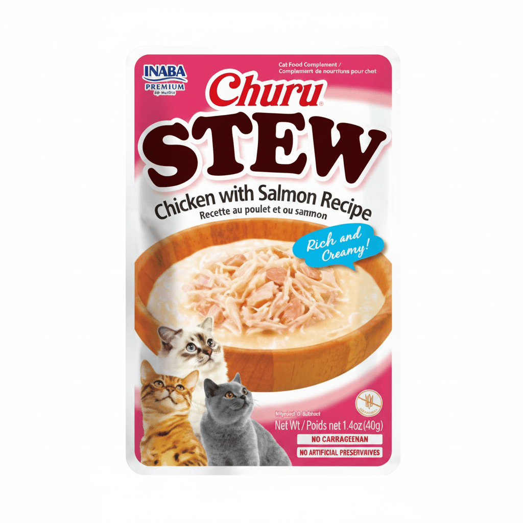 Inaba Churu Stew Chicken with Salmon Recipe 40G - SNH Packing
